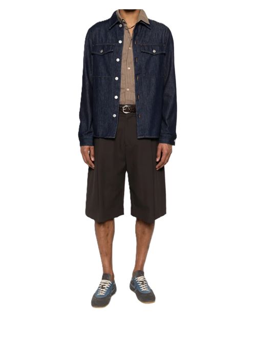 Camicia in denim blu scuro Dries Van Noten DRIES VAN NOTEN | 261-020722-3385507 INDIGO